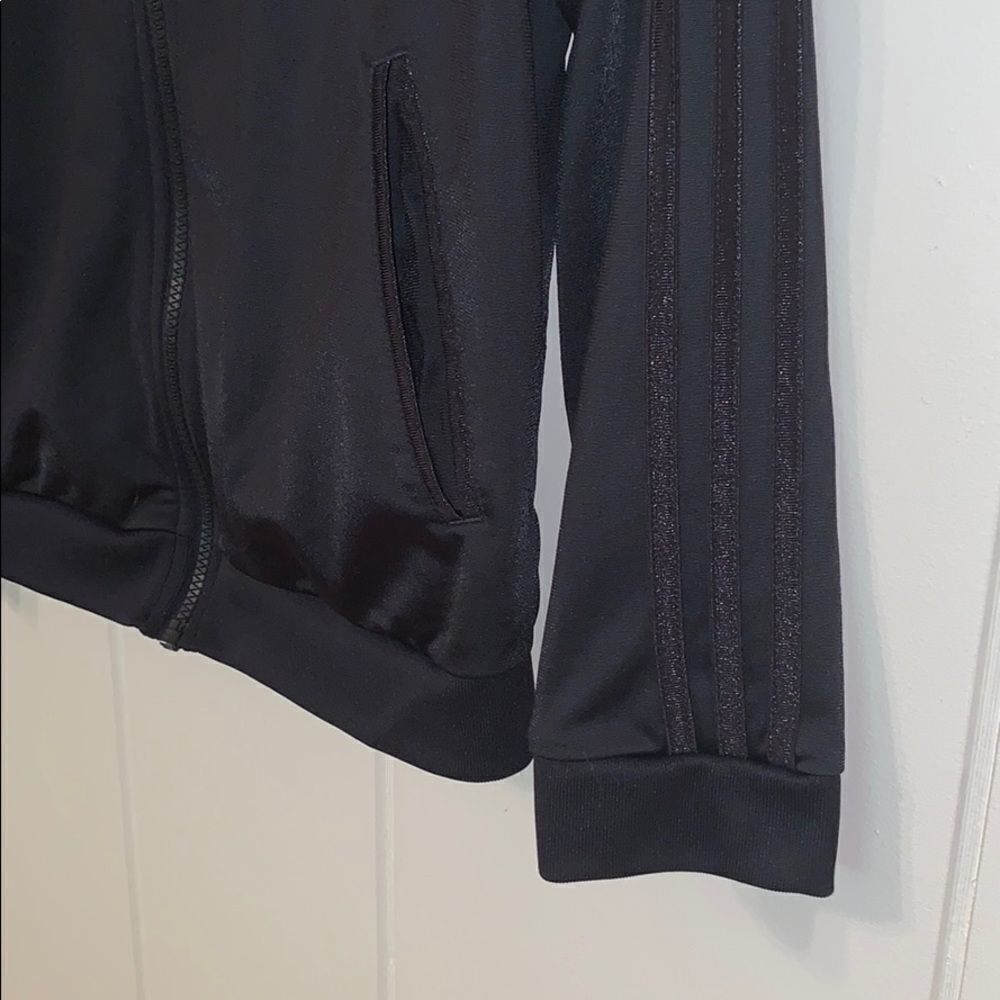 Adidas black polyester men’s track jacket - Picture 3 of 8